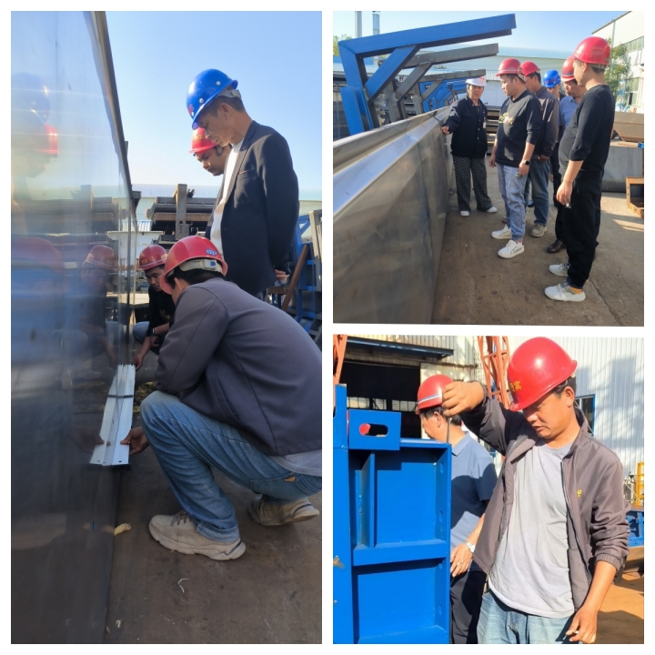 欢迎客户验收不锈钢护栏模板